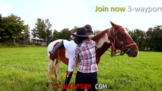 3Way Porno - Trío en la Granja de la Familia