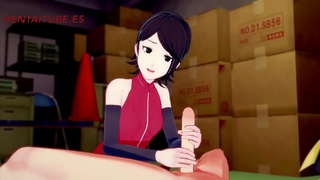 Boruto Hentai -- ശാരദ Black, sucks, titjoob and is Fucked by Boruto