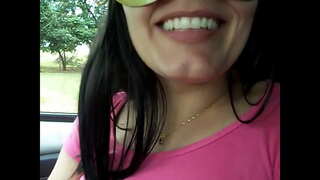 His wife, Rachel showing off in the street