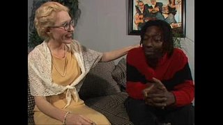 Hot white blonde Reife Dalny hëlt Byrons bbc an Hiren Arsch.